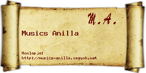 Musics Anilla névjegykártya